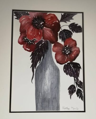 Christine M, Lest we Forget, watercolour.